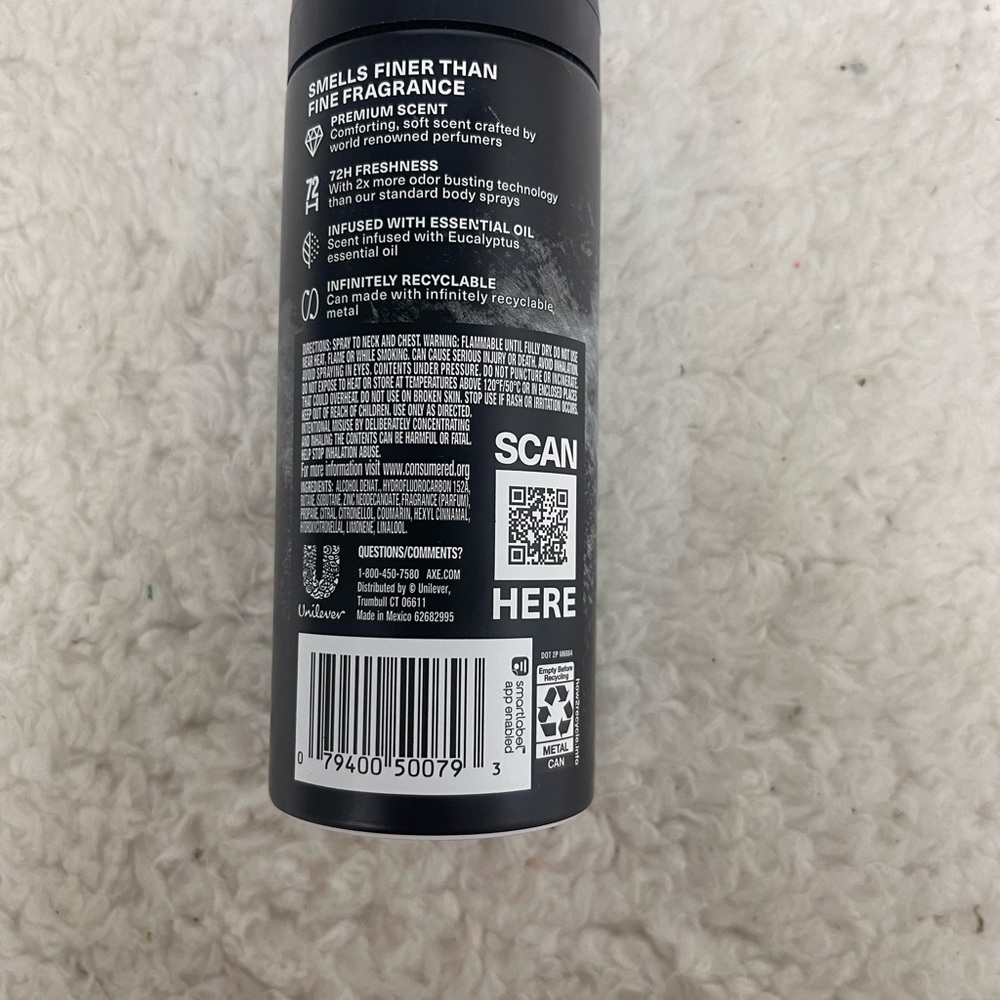 AXE Aluminum Free 72-Hour Premium Body Spray, Pure Coconut, 4 Oz. Spray Can - Picture 2 of 2